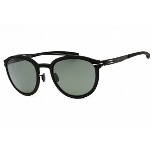 NWT IC Berlin No-Comply-RH0026H48002R01902rb Black Round 50mm Sunglasses